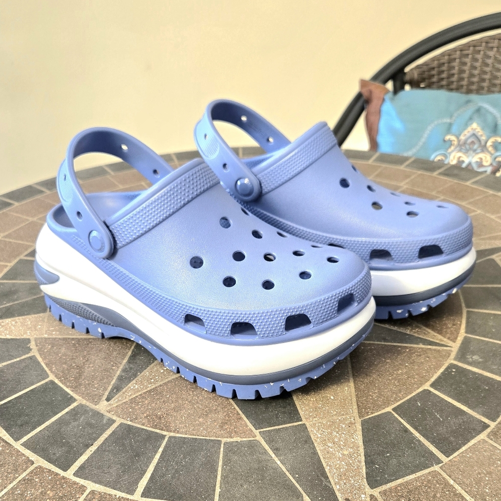Crocs Mega Crush Platform Clogs in Elemental Blue - Picture 3 of 12
